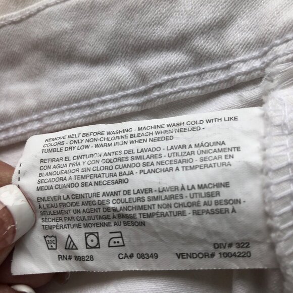 Gloria Vanderbilt Capri Womens Size 18 White Jean Pockets Denim Pants - Picture 9 of 10